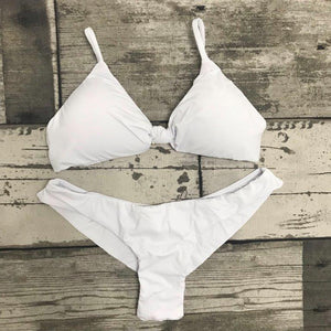 Moana Bikini Set - Knot Top - White