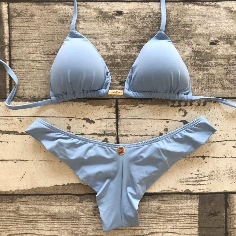 Moana Bikini Set - Triangle  Top - Baby Blue