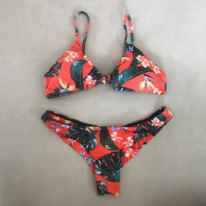 Moana Bikini Set - Top Knot - Aloha Print