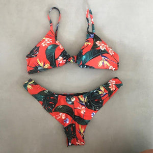 Moana Bikini Set - Top Knot - Aloha Print