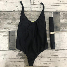 Load image into Gallery viewer, Open Back One Piece - Black - Removable Belt